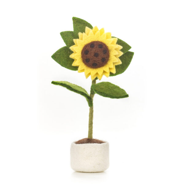 Handmade Felt Sunny Sunflower Standing Easter Decoration