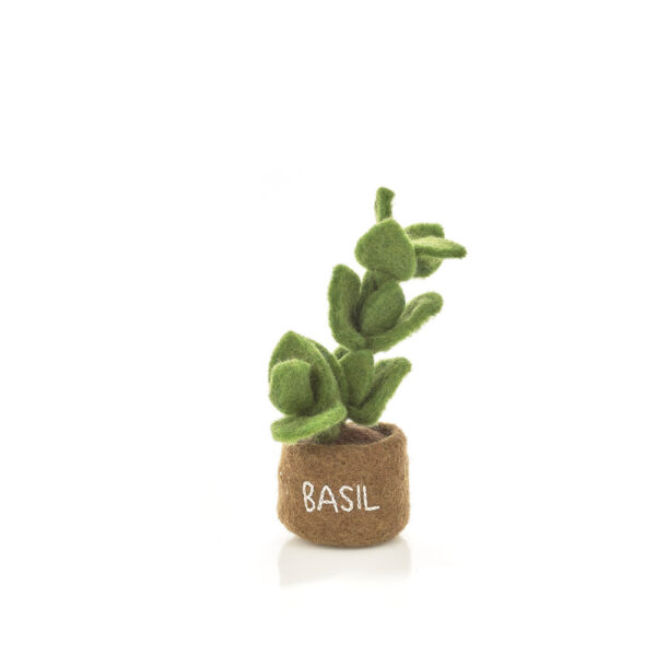 Handmade Felt Potted Herbs Standing Decoration ( Basil + Mint + Rosemary + Chives)