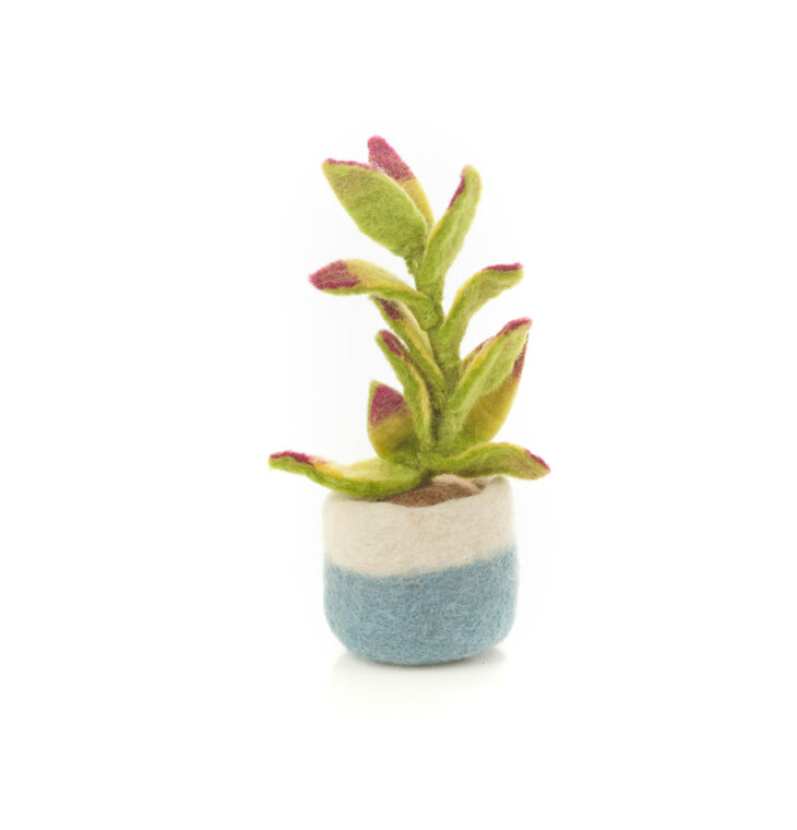 Handmade Felt Happy Houseplants Artificial Plant Cactus Decoration (Purple Tips)