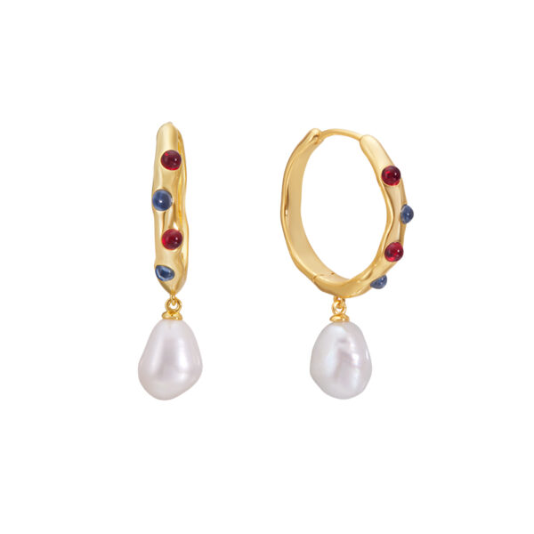 Johannes Baroque Pearl Hoop Earrings