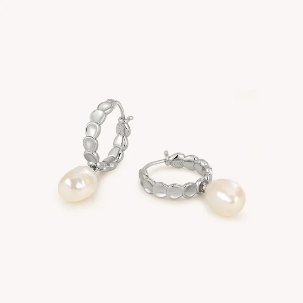 Pearl Pea Earrings (Silver)