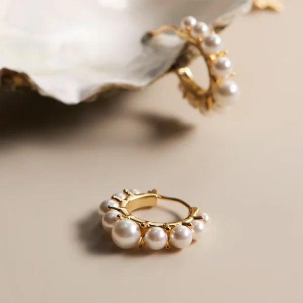 Pearl Hoop Earrings